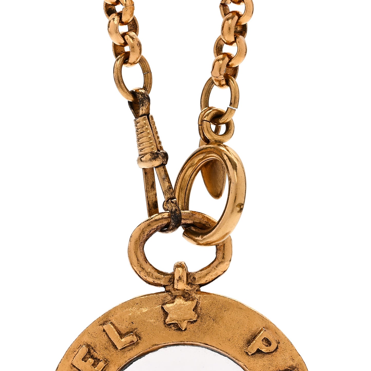 Loupe Magnifying Glass Necklace Gold