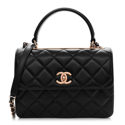 Chanel Lambskin Quilted Small Trendy CC Dual Handle Flap Bag Black 1 of 11