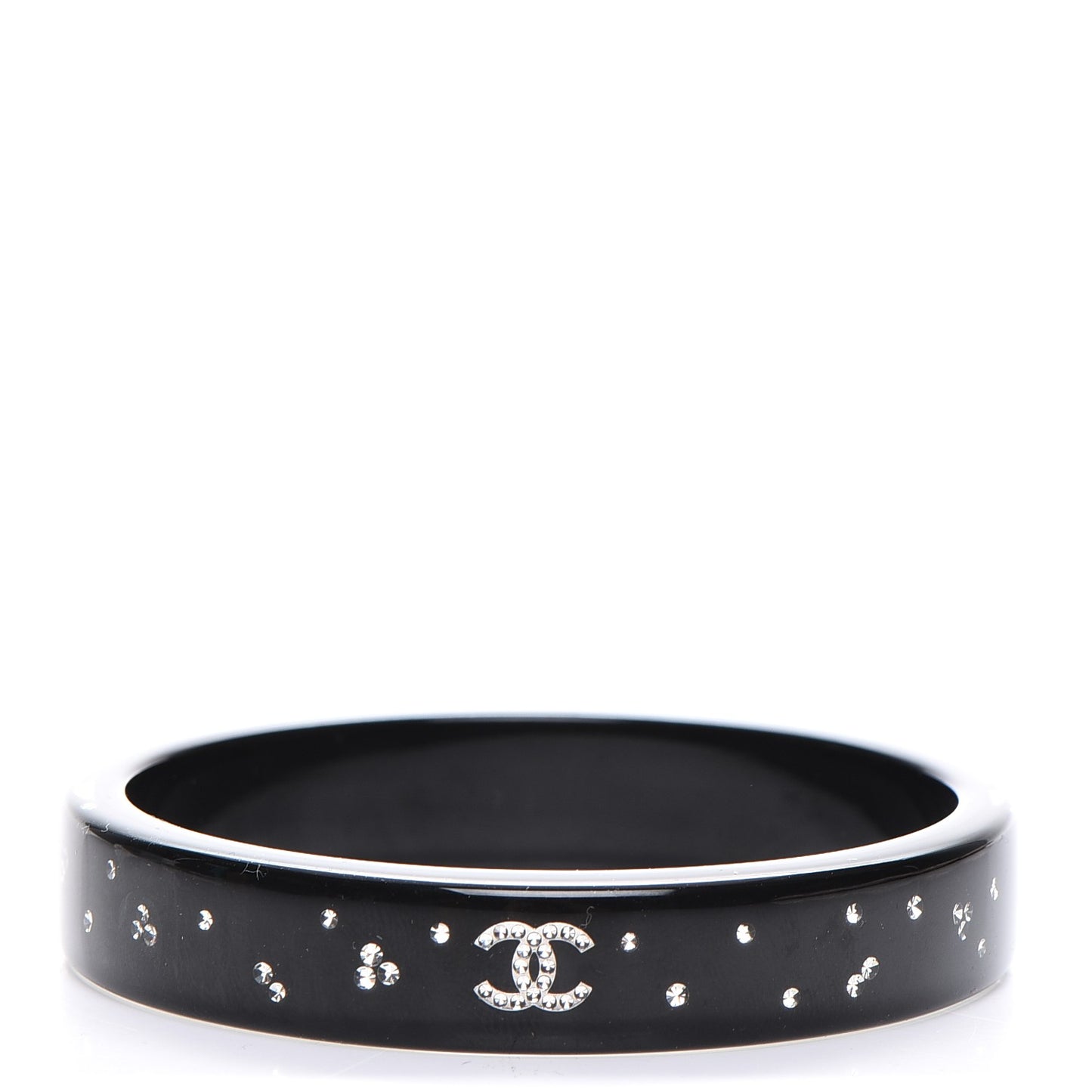 Resin Crystal CC Bangle Black