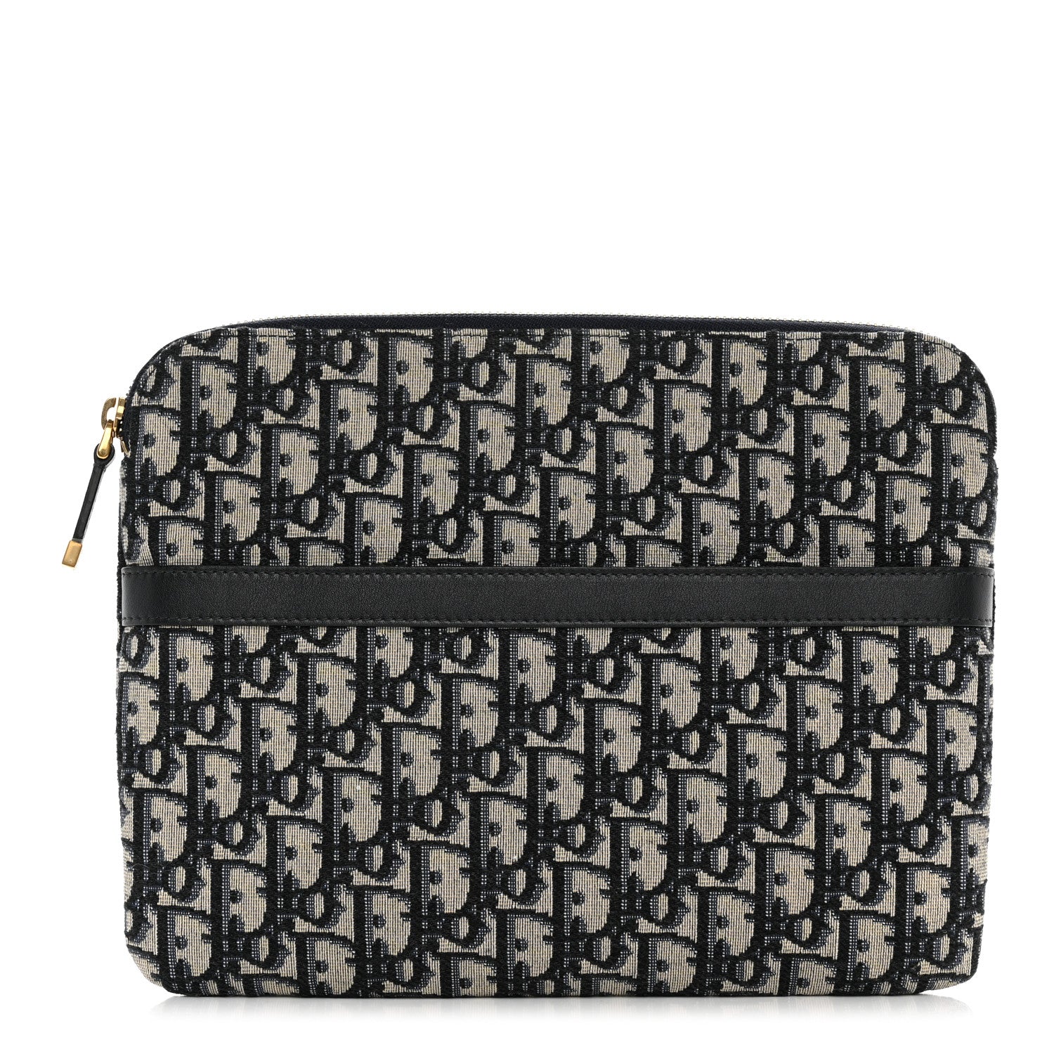 Christian Dior Oblique Pouch Clutch Blue 1 of 8