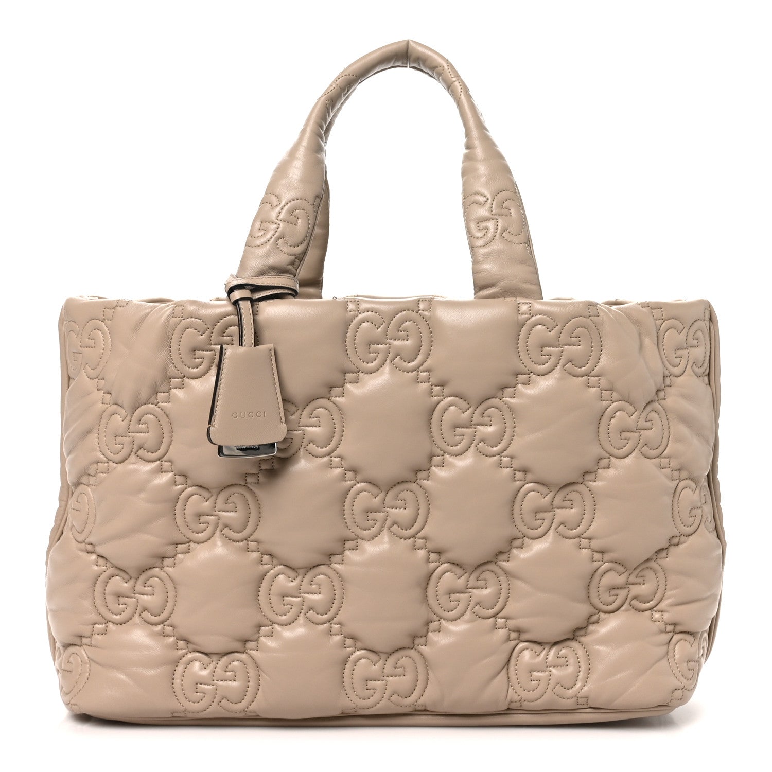 Gucci Calfskin GG Matelasse Large Tote Beige 1 of 10