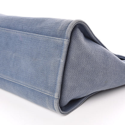 Chanel Canvas Deauville Large Tote Denim Blue 9 of 10