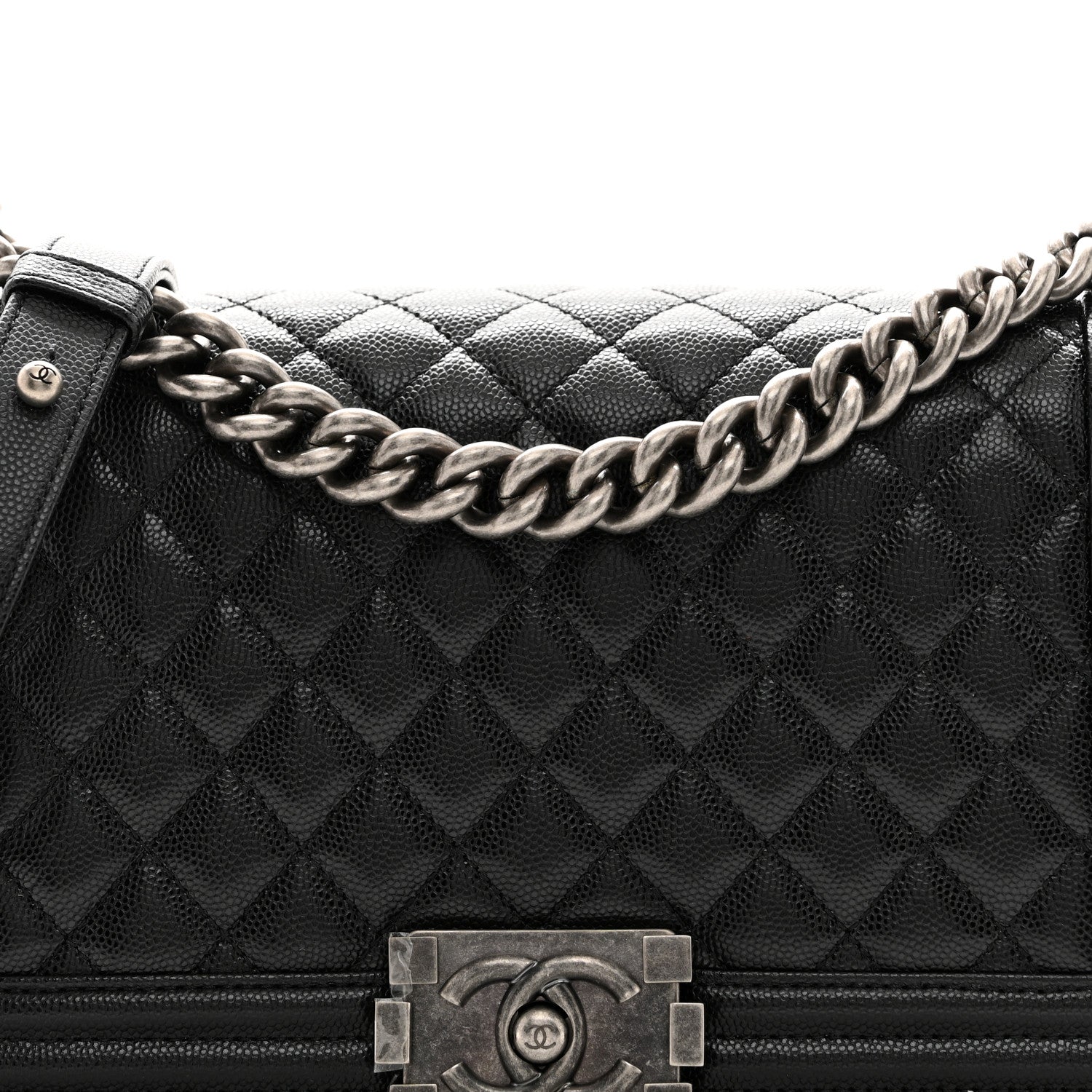 Chanel Caviar Quilted Medium Boy Flap Black 8 of 10