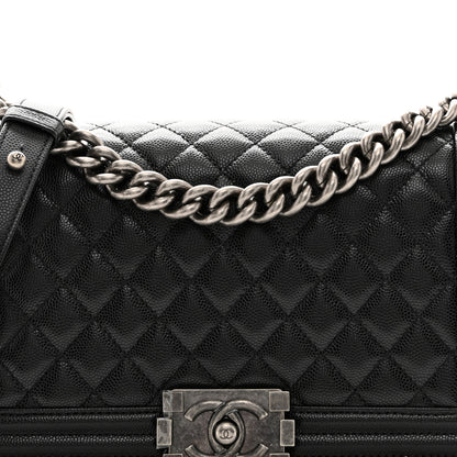 Chanel Caviar Quilted Medium Boy Flap Black 8 of 10