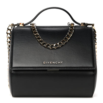 Givenchy Textured Calfskin Mini Pandora Box Chain Crossbody Bag Black 1 of 11