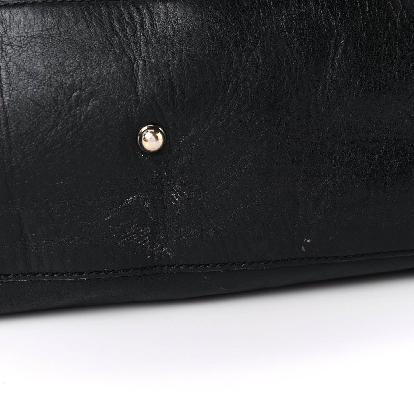 Calfskin Large Britt Shoulder Bag Black