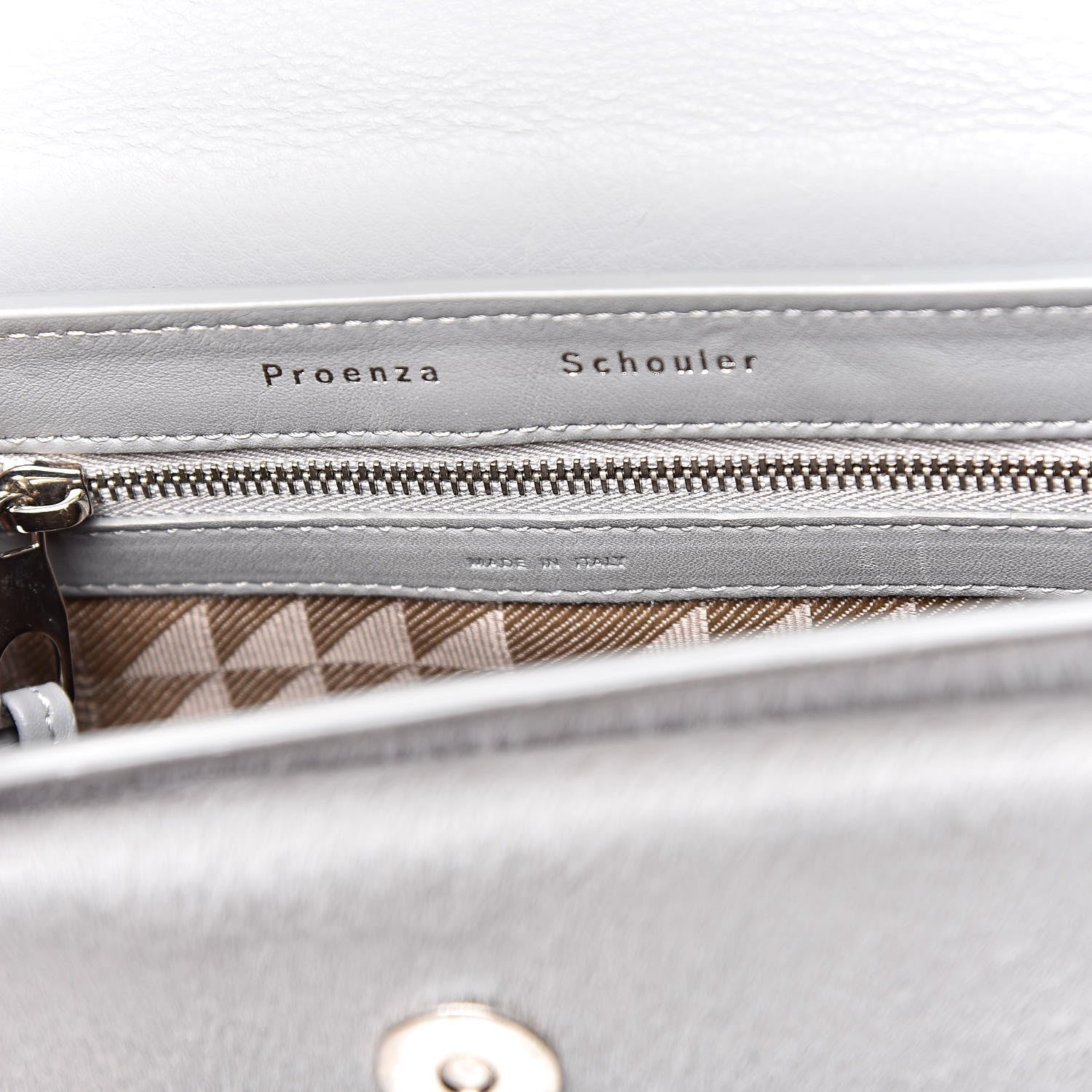 Proenza Schouler Calf Hair Mini PS11 Classic Shoulder Bag Grey 7 of 13