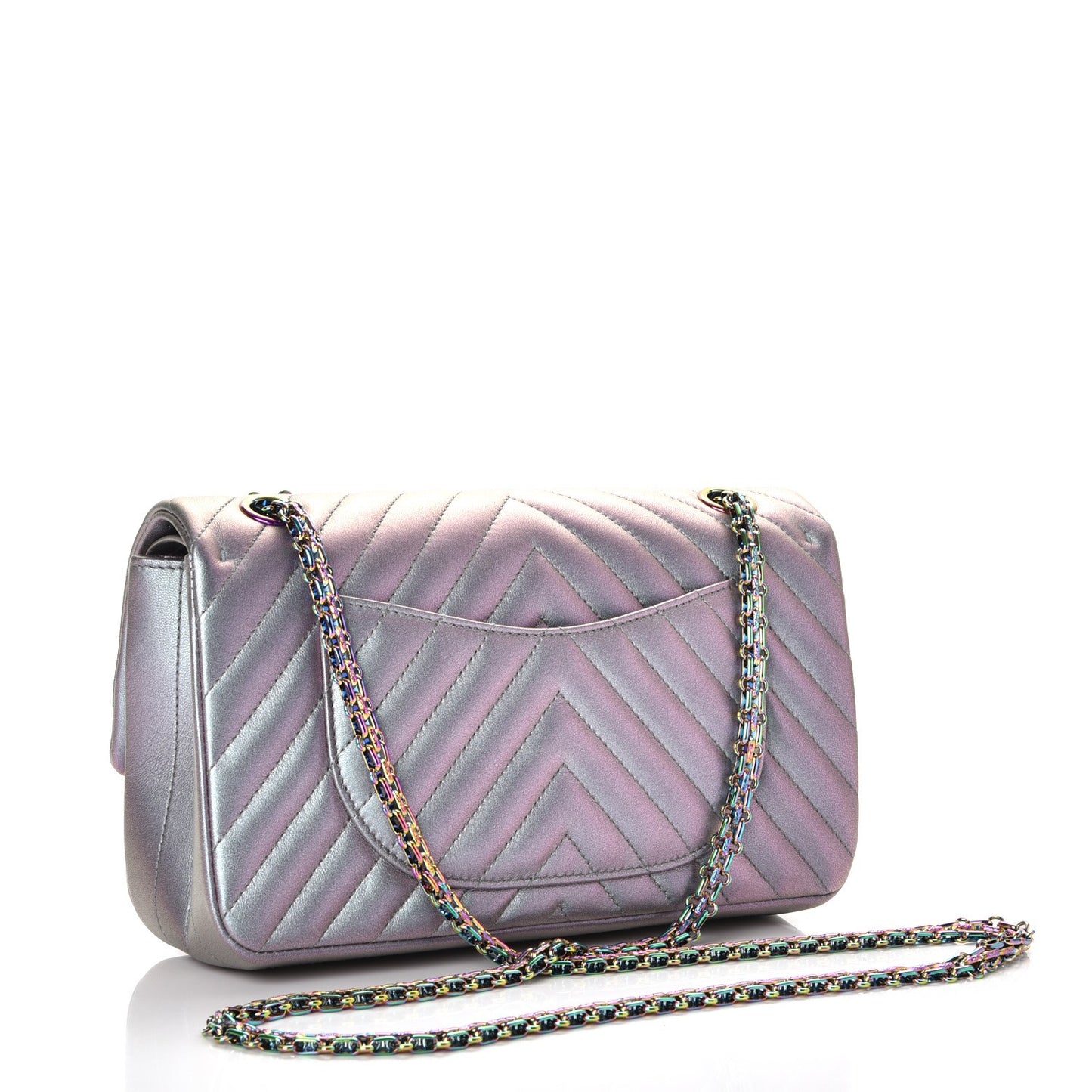 Iridescent Lambskin Chevron Quilted 2.55 Reissue 225 Flap Light Purple