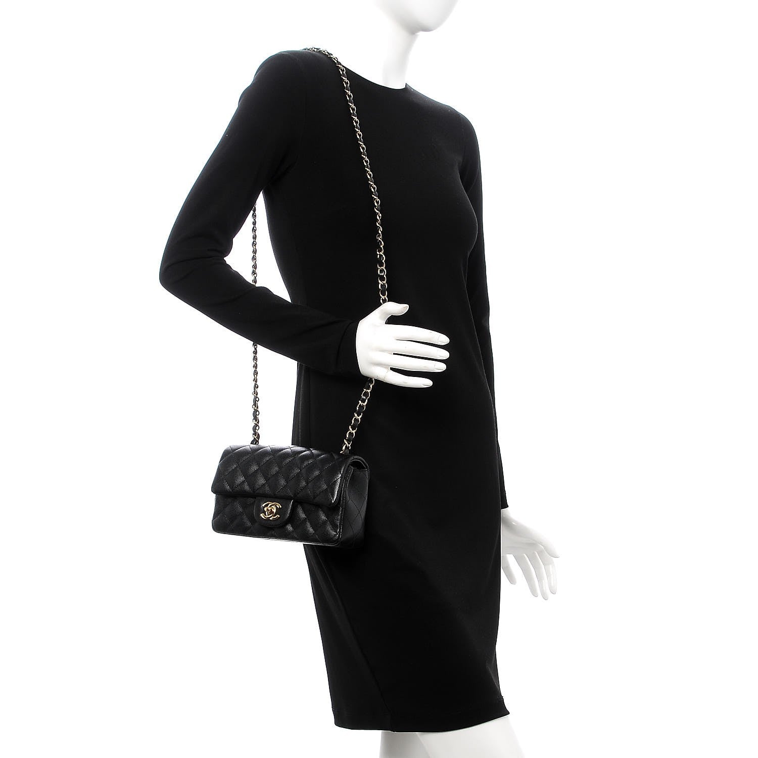 Chanel Caviar Quilted Mini Rectangular Flap Black 2 of 14