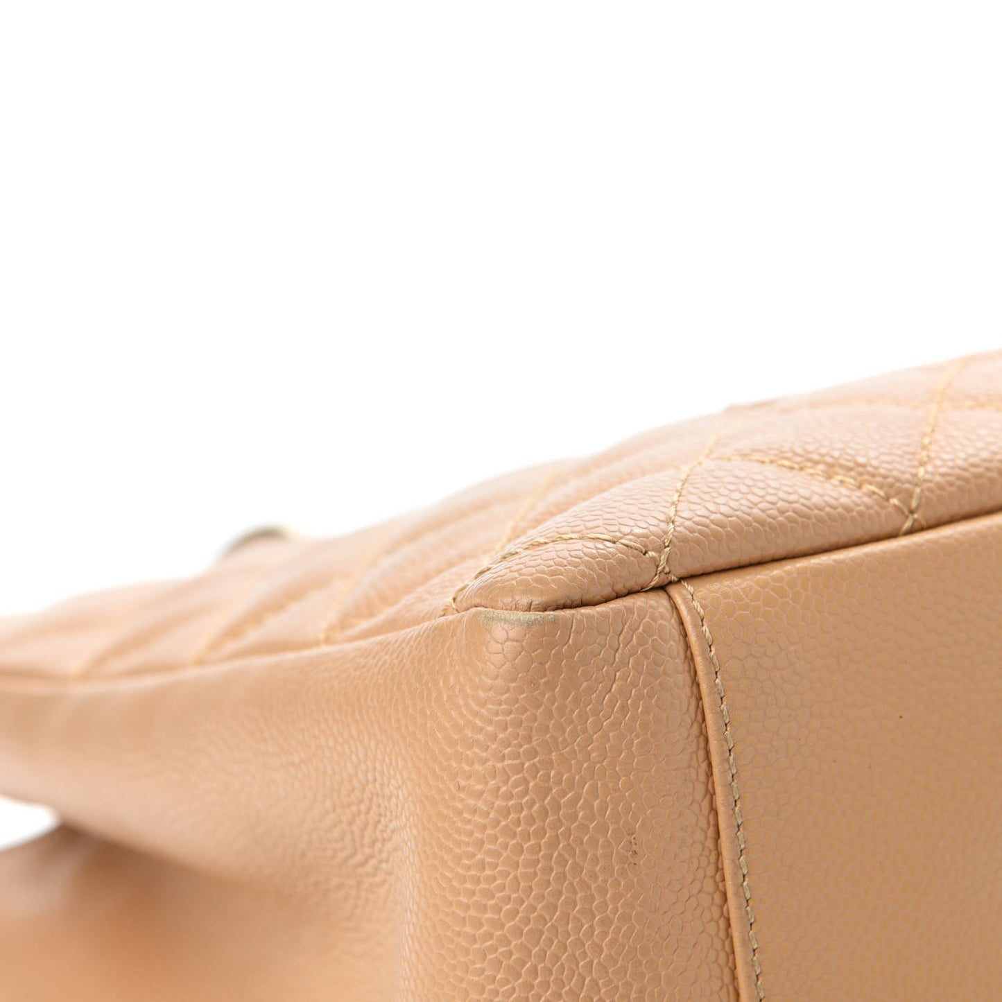 Caviar Quilted Grand Shopping Tote GST Beige