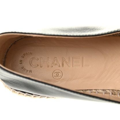 Chanel Lambskin CC Espadrilles 39 Black 7 of 11
