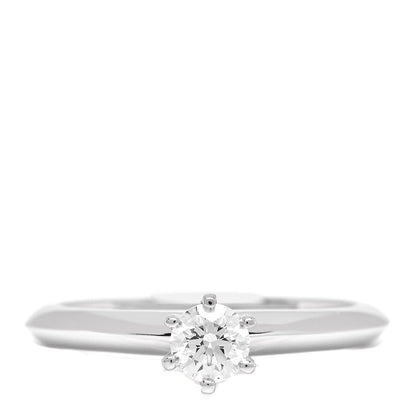 Tiffany Platinum Diamond .22ct Solitaire Engagement Ring 47 4 1 of 5