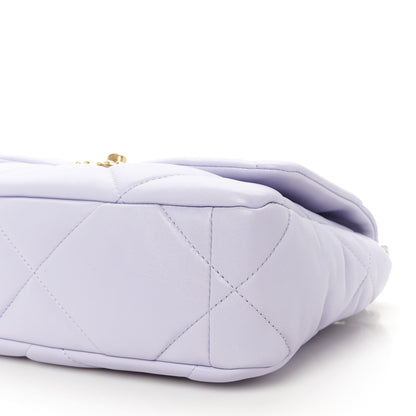 Chanel Lambskin Quilted Medium Chanel 19 Flap Light Purple 10 of 10