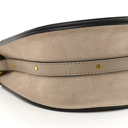 Chloe Calfskin Suede Medium Nile Bracelet Bag Motty Grey 8 of 9