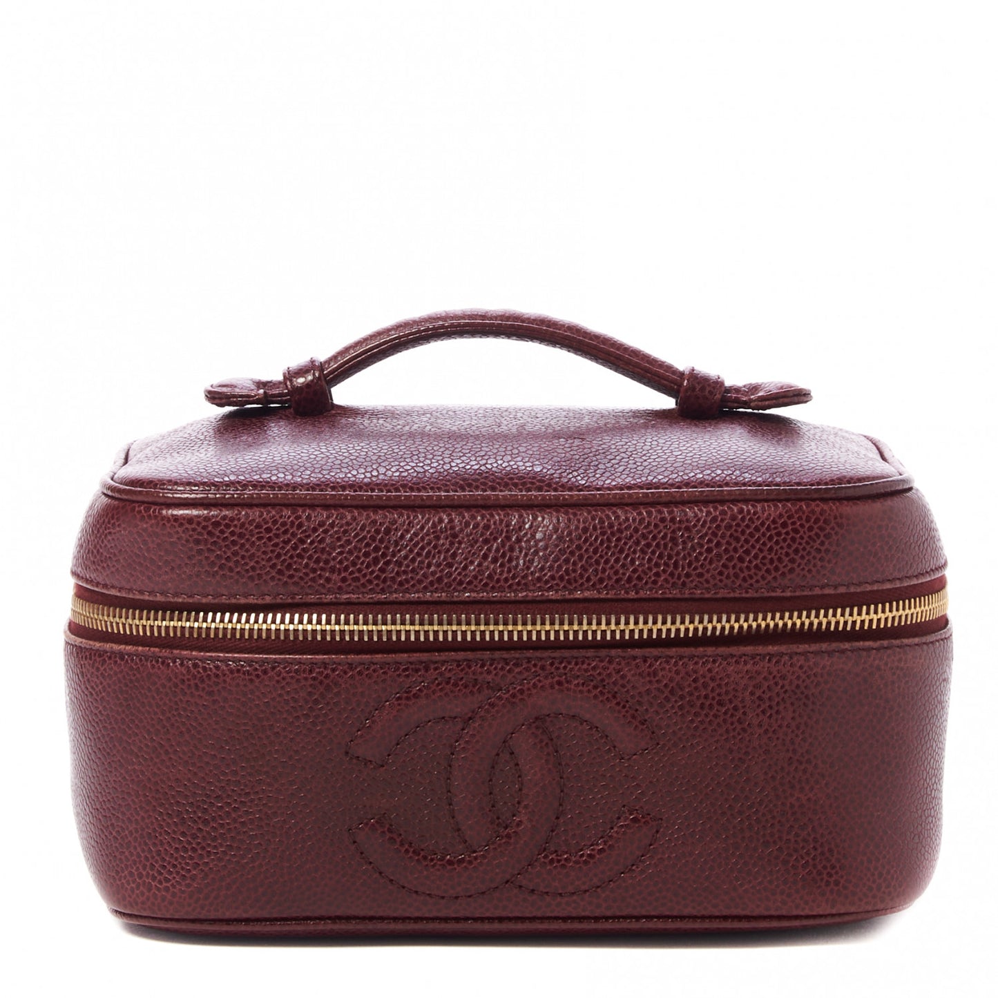 Caviar Vanity Cosmetic Case Burgundy