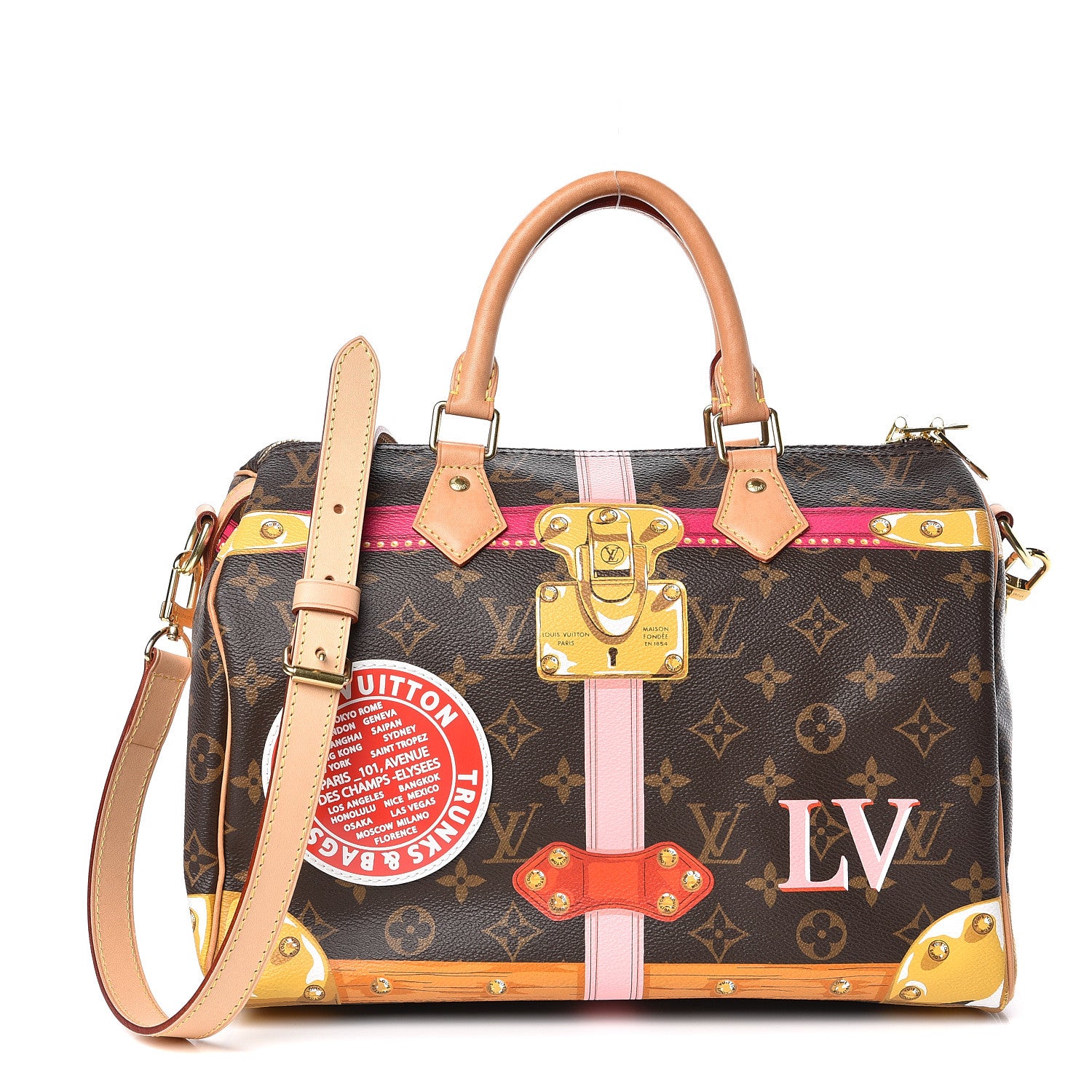 Louis Vuitton Monogram Summer Trunks Speedy Bandouliere 30 1 of 11