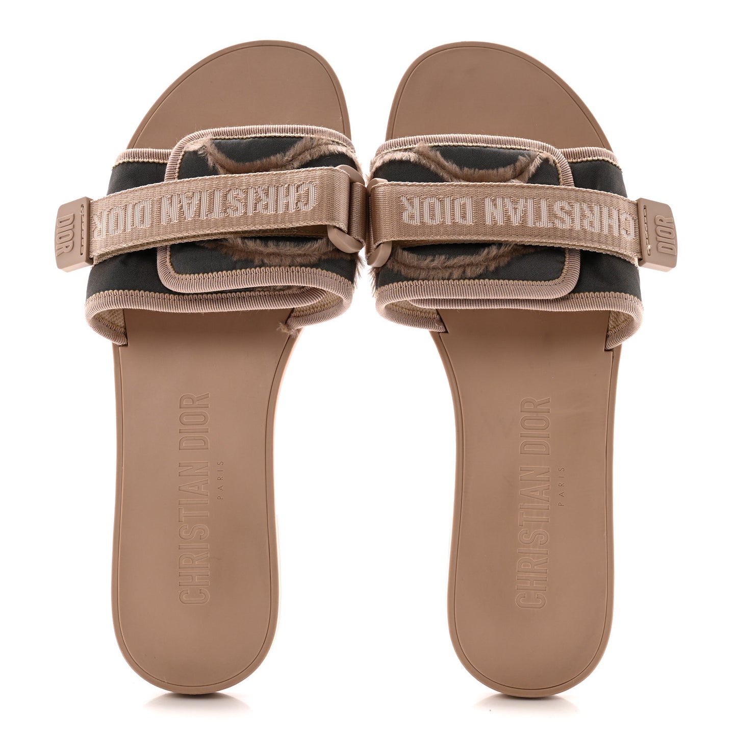 Canvas Nylon Camouflage Dior(e)volution Mule Slide Sandals 41 Nude