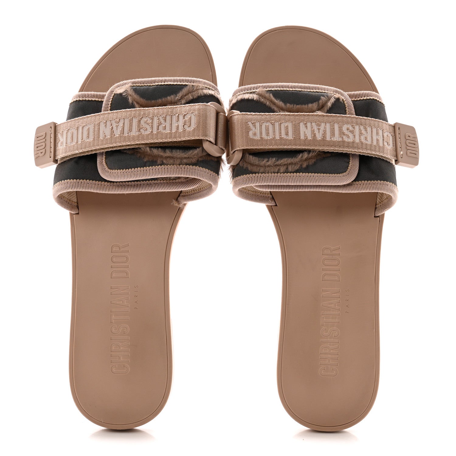 Christian Dior Canvas Nylon Camouflage Dior(e)volution Mule Slide Sandals 41 Nude 2 of 9