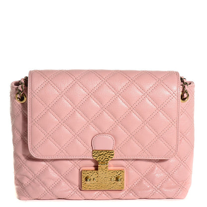Marc Jacobs Lacquered Lambskin Baroque The Large Single Flap Cherry Blossom 1 of 10