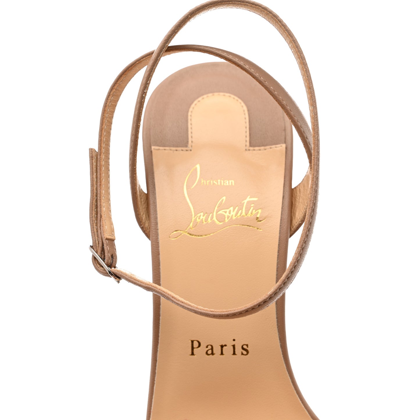 Nappa Loubi Queen 120 Pumps 37.5 Nude