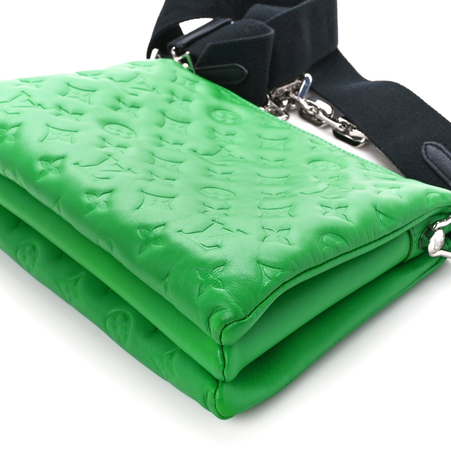 Louis Vuitton Lambskin Embossed Monogram Coussin PM LV Motion Green 12 of 15