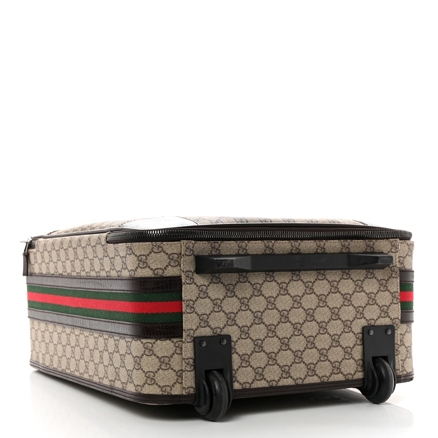 Gucci GG Plus Monogram Small Web Trolley Brown 3 of 13