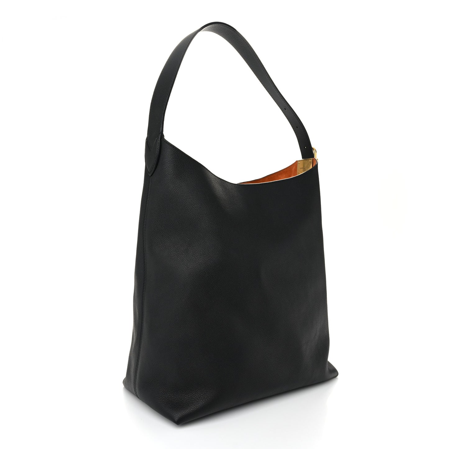 Grained Calfskin Low Key Hobo MM Black