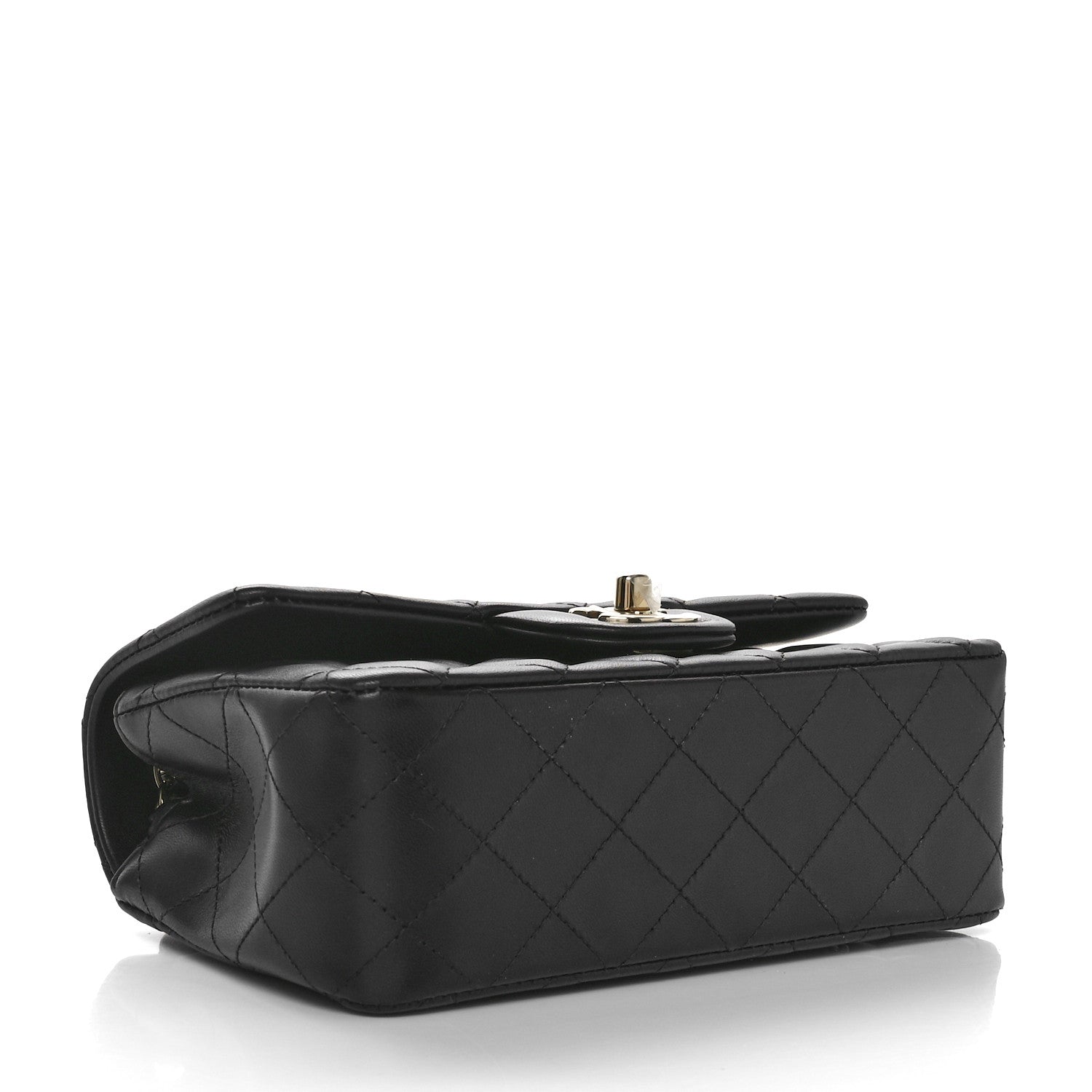 Chanel Lambskin Quilted Mini Rectangular Flap Black 4 of 11