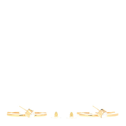 Chanel Mirror Pearl CC Drop Earrings Gold Pink 3 of 6