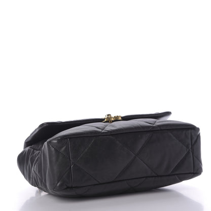 Chanel Goatskin Quilted Large 19 Flap Black 4 of 9