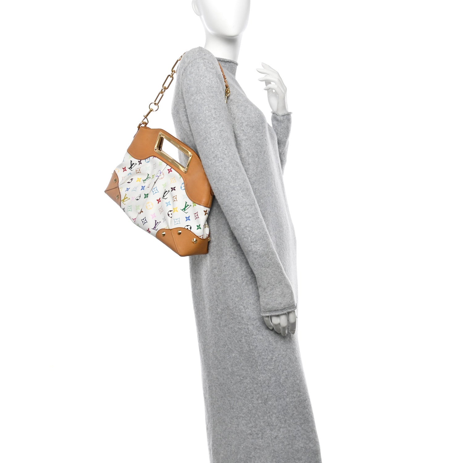 Louis Vuitton Monogram Multicolor Judy MM White 2 of 12
