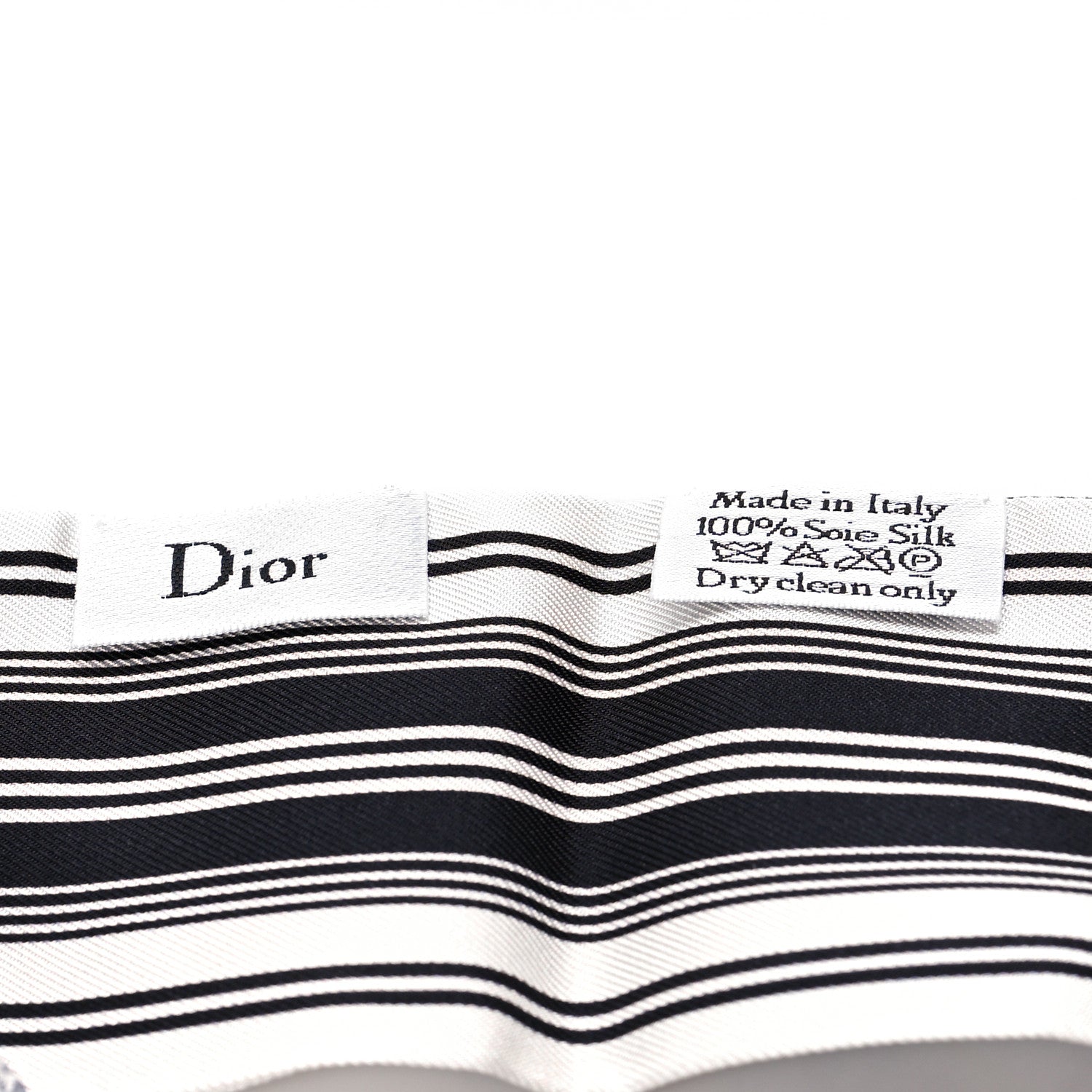 Christian Dior Silk Toile De Jouy Mitzah Scarf White 3 of 3