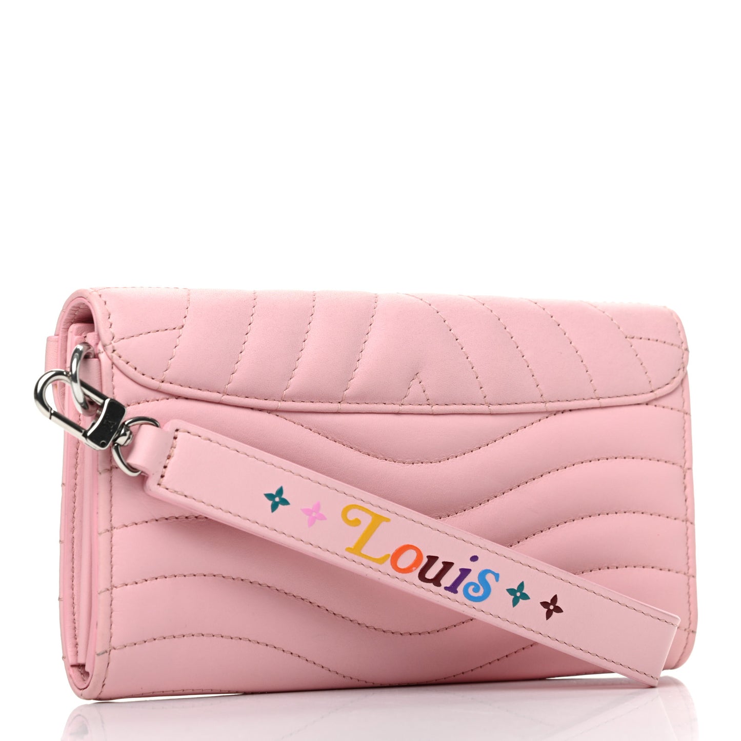 Calfskin New Wave Long Wallet Smoothie Pink