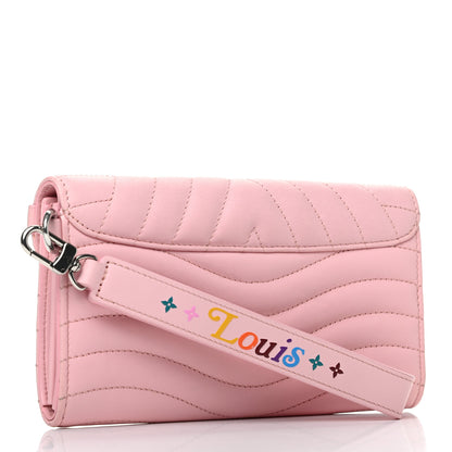 Louis Vuitton Calfskin New Wave Long Wallet Smoothie Pink 3 of 8