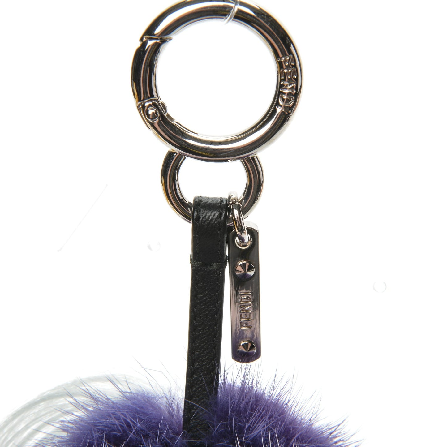 Fox Fur Monster Flowery Mini Bag Bug Charm Viola Acqua Multicolor