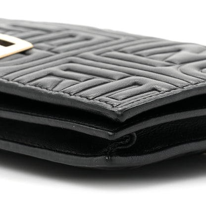 Fendi Nappa Logo Embossed Long Wallet On Chain Black 11 of 12