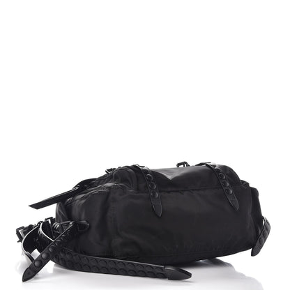 Prada Nylon New Vela Studded Messenger Bag Black 4 of 7