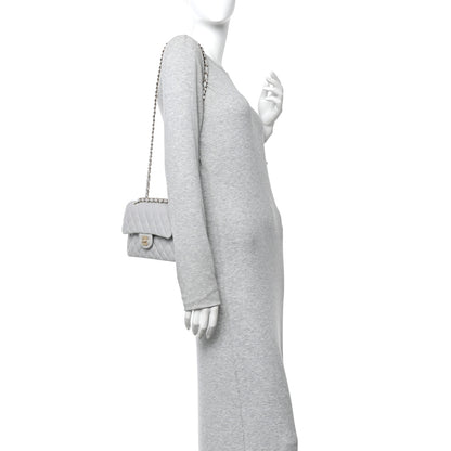 Chanel Caviar Quilted Small Double Flap Grey 2 of 10
