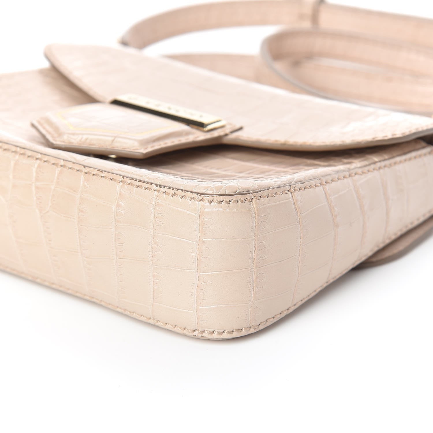 Givenchy Calfskin Crocodile Embossed Mini Nobile Shoulder Bag Nude Pink 10 of 11
