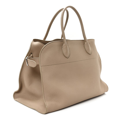The Row Matte Grained Calfskin Soft Margaux 15 Dark Taupe 3 of 10