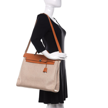 Hermes Toile Vache Calfskin Herbag 39 MM Natural 2 of 10