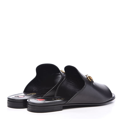 Gucci Malaga Kid Horsebit Slide Sandals 36.5 Black 4 of 10