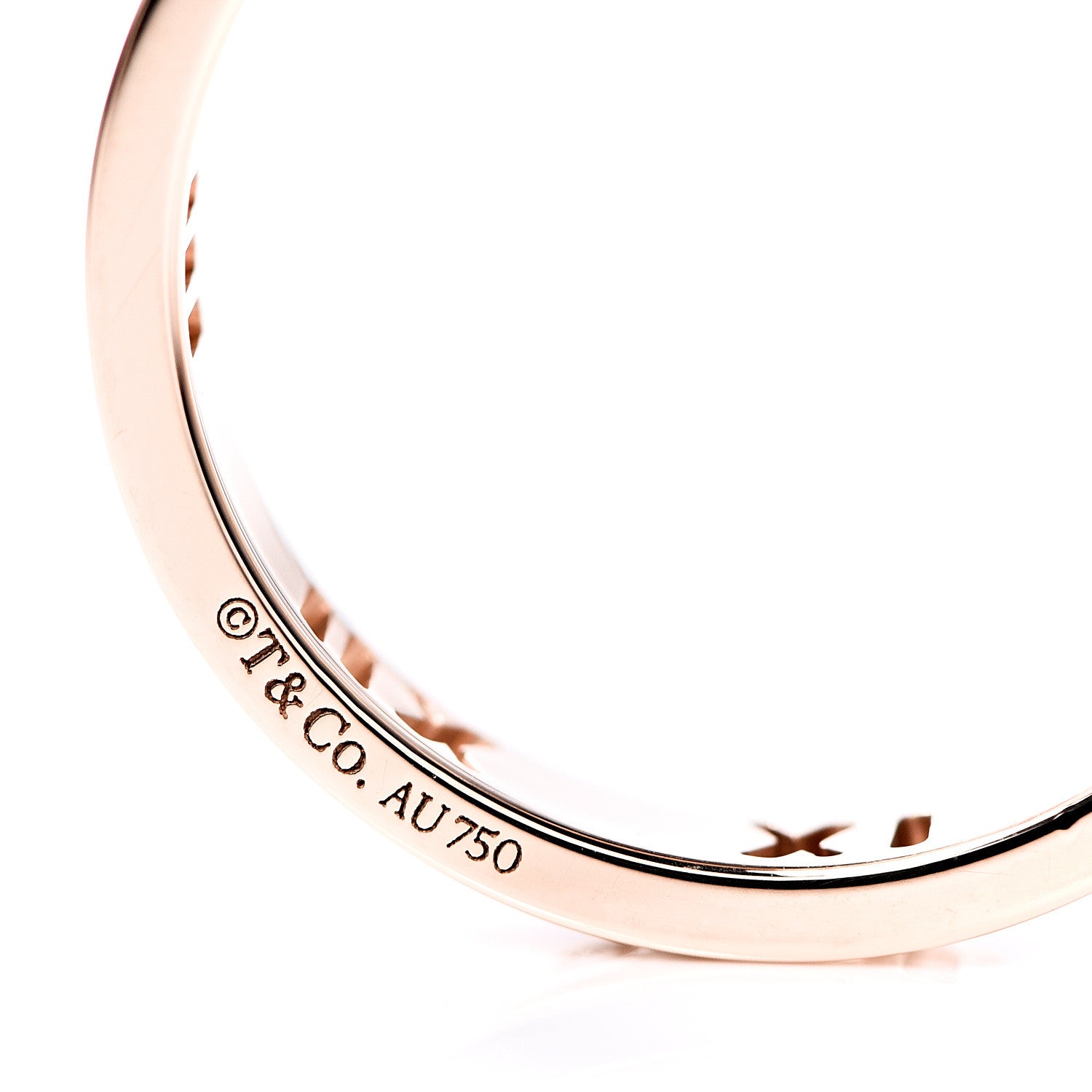 Tiffany 18K Rose Gold Diamond Atlas Pierced Ring 51 5.75 4 of 4