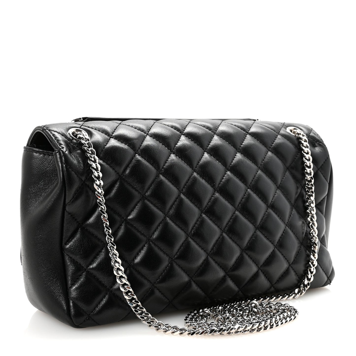 Nappa Quilted Medusa Medium Chain Crossbody Black