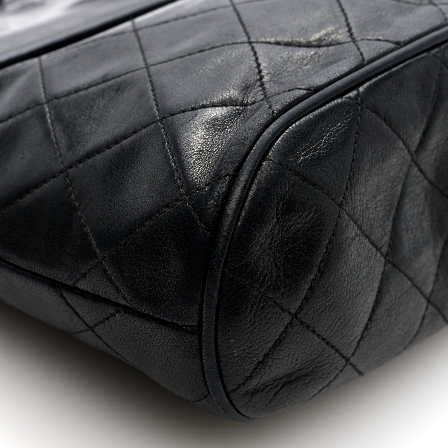 Chanel Lambskin Quilted CC Tassel Shoulder Flap Bag Black 9 of 10