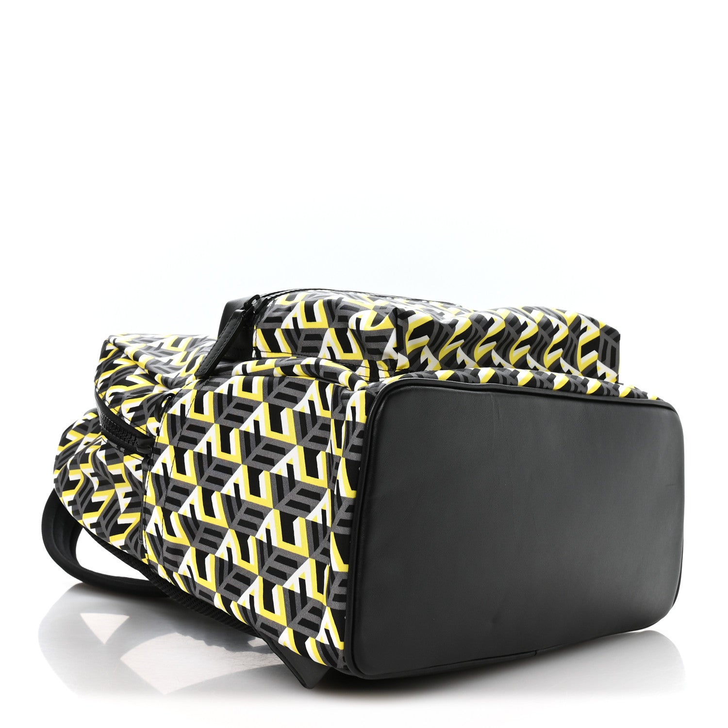 MCM Cubic Monogram Medium Backpack Black Yellow 3 of 10