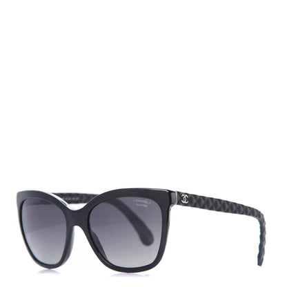 Chanel Acetate Quilted Polarized Butterfly CC Sunglasses 5288-Q Black 1 of 8