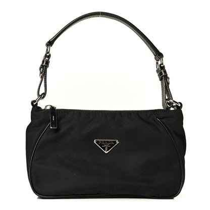 Prada Tessuto Nylon Saffiano Pochette Black 1 of 6