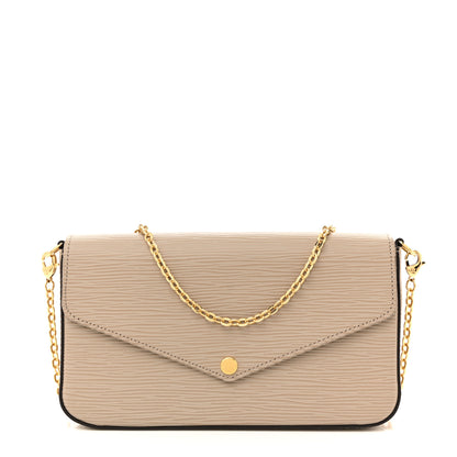 Louis Vuitton Epi Felicie Pochette Chain Wallet Galet 1 of 11