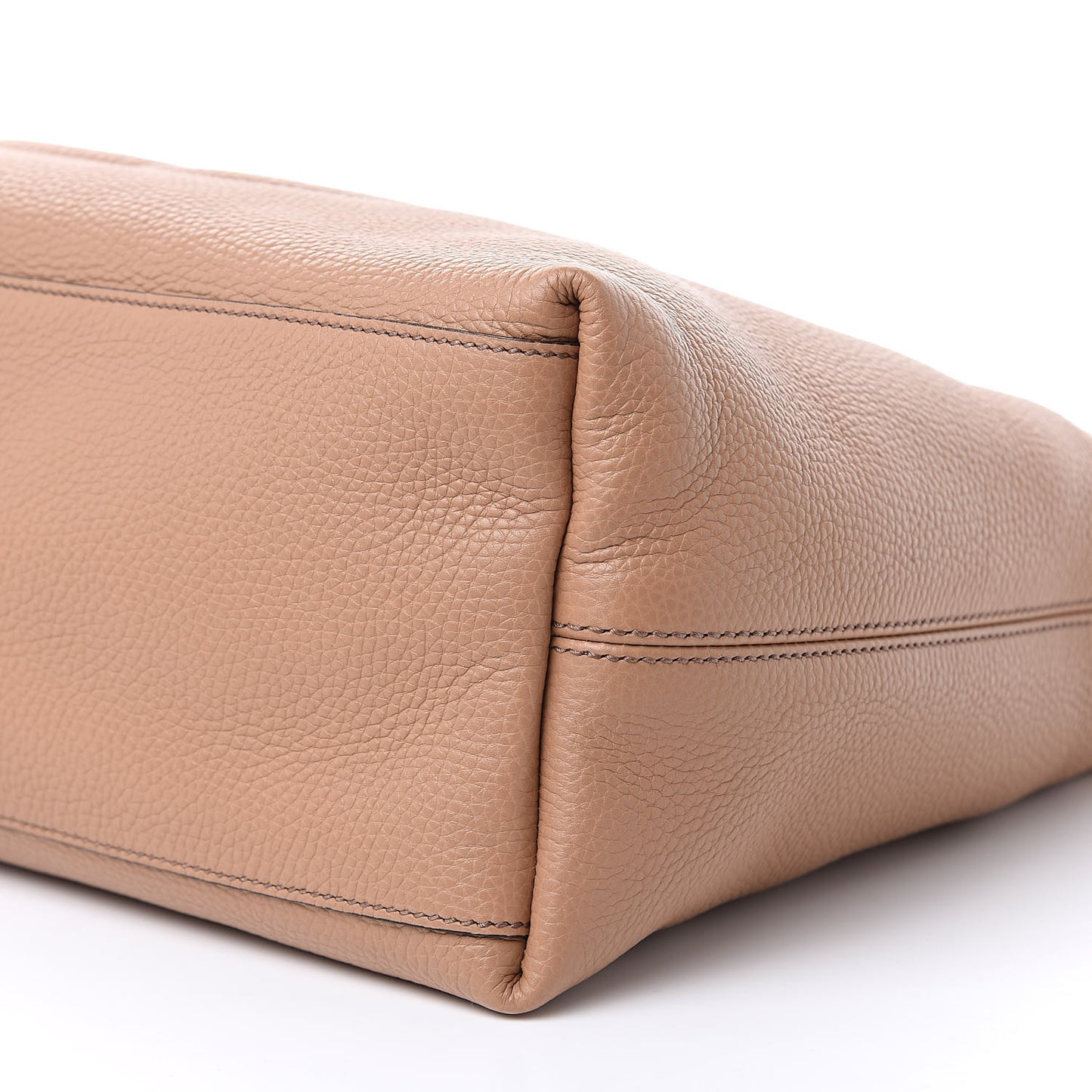 Pebbled Calfskin Medium Soho Chain Shoulder Bag Camelia
